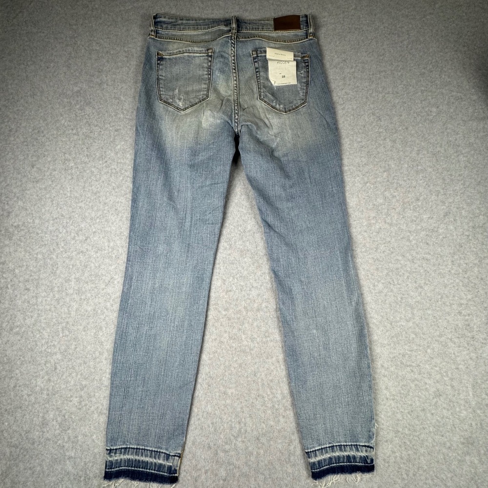 Hidden Jeans Amelia Skinny Distressed Step Hem Jeans Light Wash HD7261-LT 28 - Picture 5 of 8